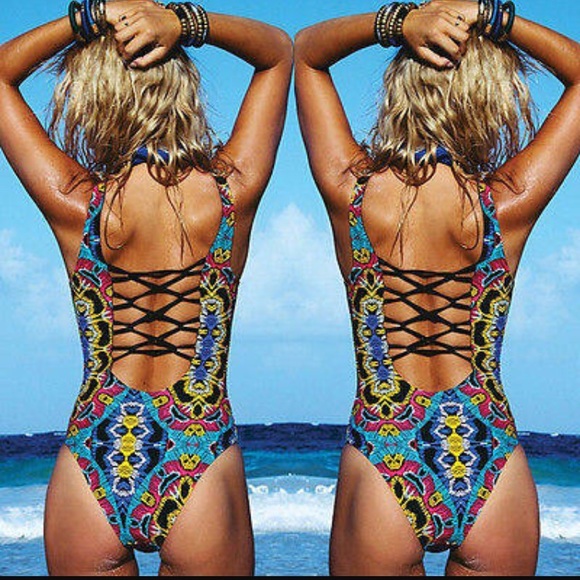 Other - COMING SOON! Tribal one piece w/ cross cross back